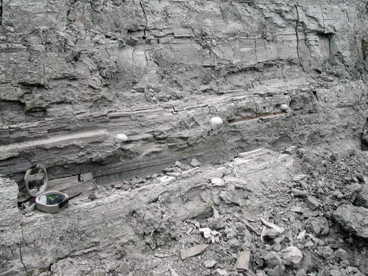 glacial clay concretion outcrop